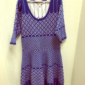 Blue China Knit Dress Super Comfortable